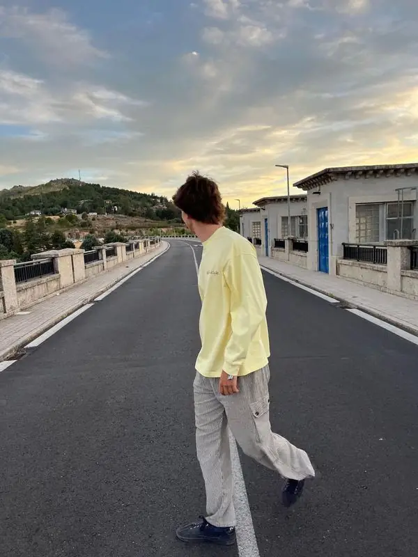 Walking down a road in the Coco’s Longsleeve